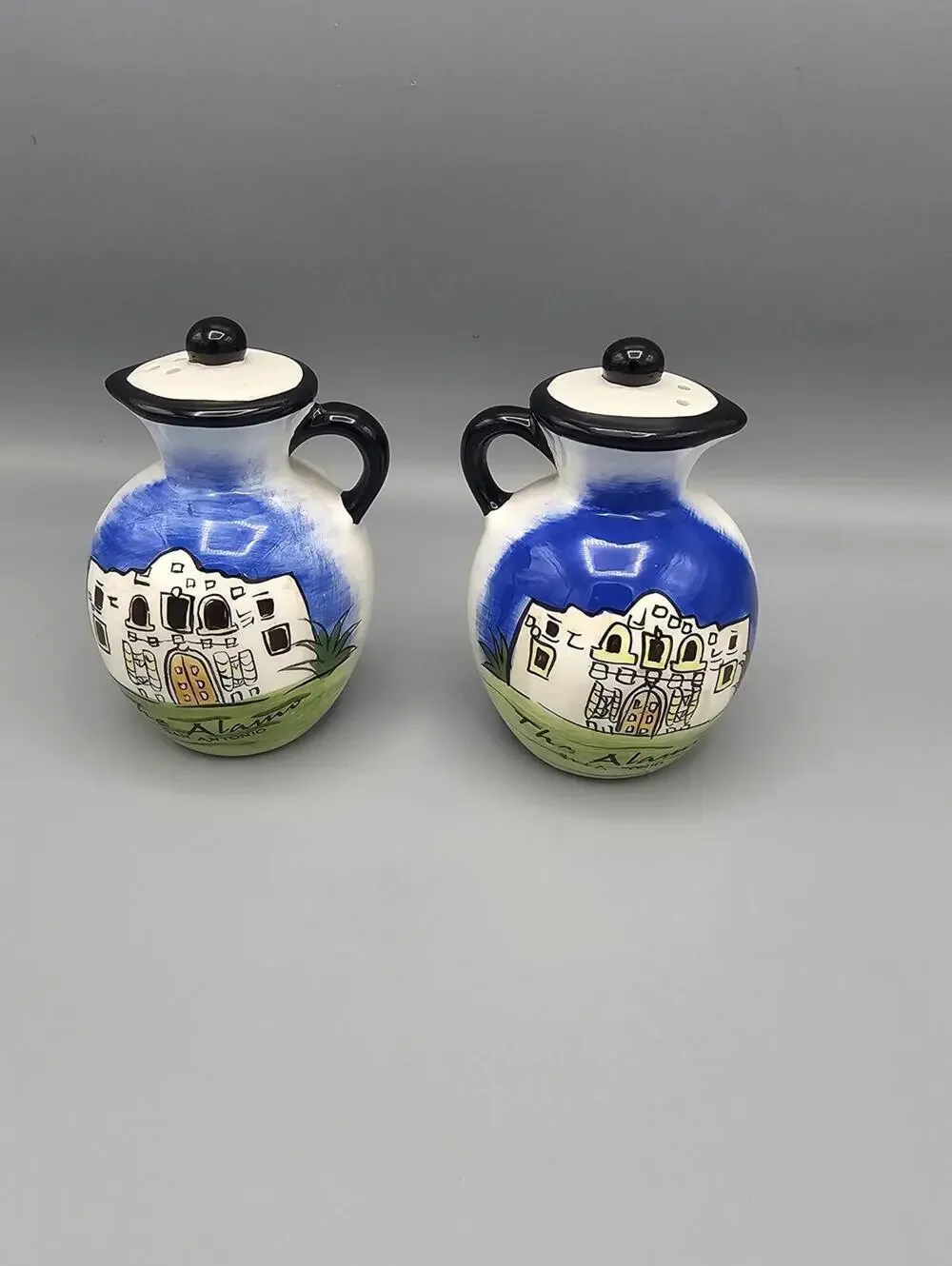 Vintage The Alamo San Antonio Ceramic Salt and Pepper Shakers